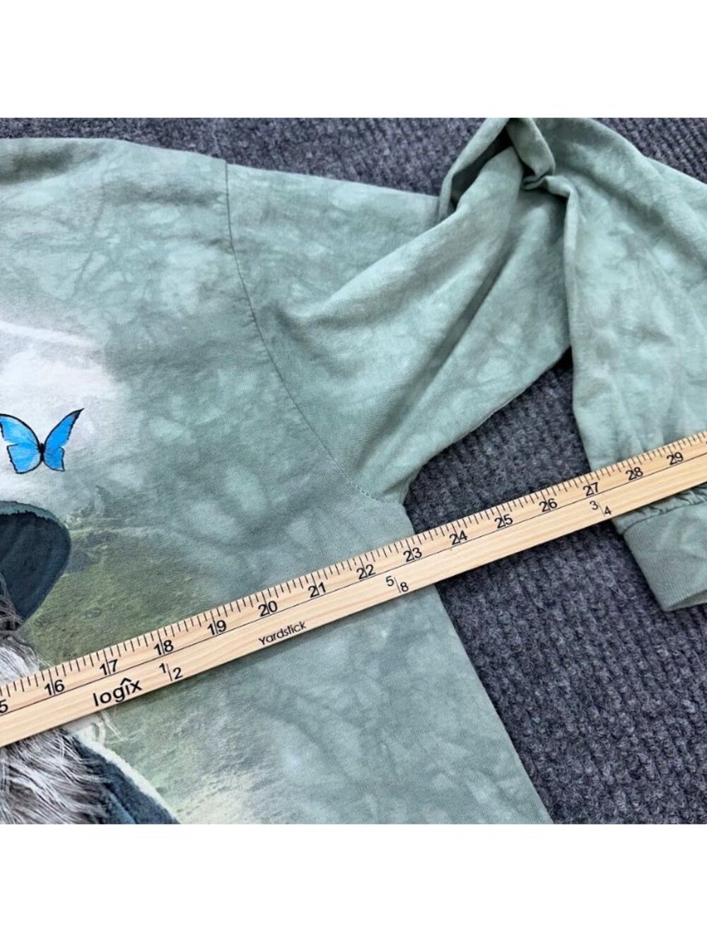 The Mountain Gandalf Cat Tie Dye Long Sleeve Crew Neck Graphic Tee Adult size XL - Picture 4 of 6